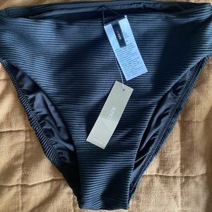 J.crew black ribbed bikini bottom